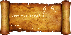 Gyürki Virág névjegykártya